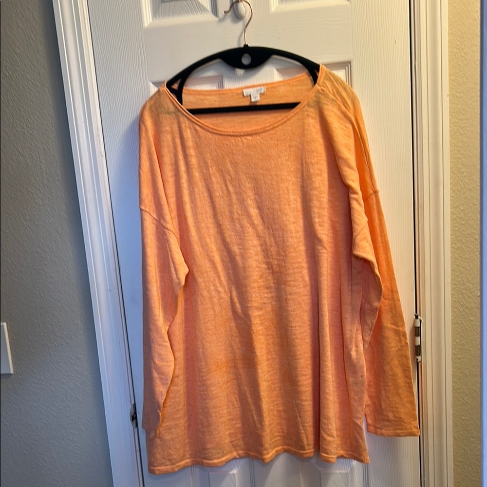 Women's Orange Long Sleeve Top